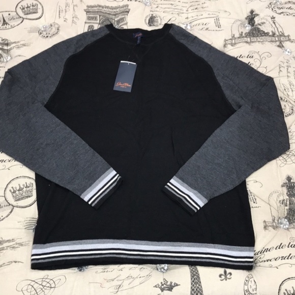 Good Man Brand Colorblock Raglan Merino Wool Sweater - Picture 3 of 6